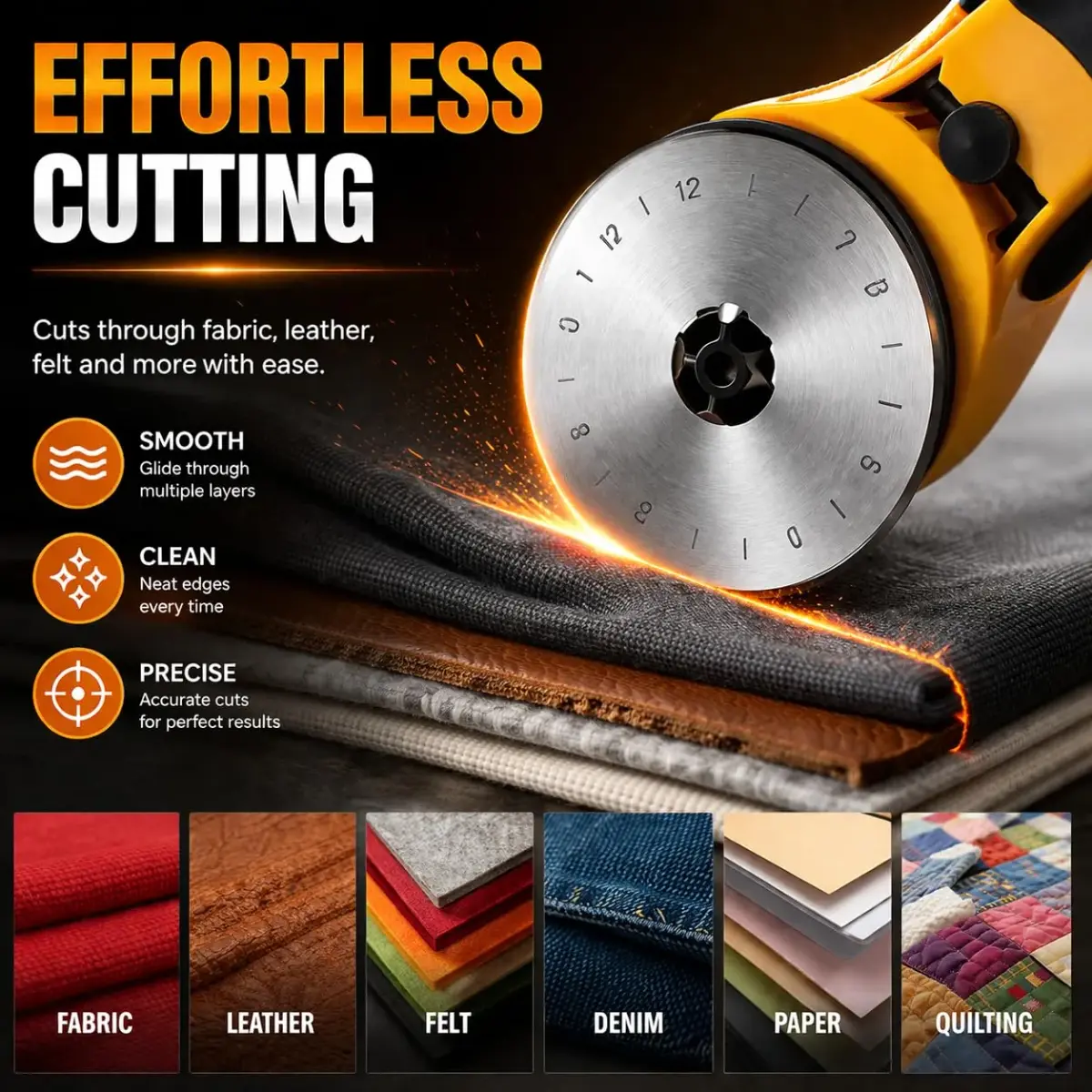 Kingsource 28mm Rotary Cutter Blades 10 Pack SKS-7 Steel | Sharp Replacement Blades for Quilting, Sewing, Fabric Cutting, Fits Olfa, Fiskars, Durable and Precise - view 5