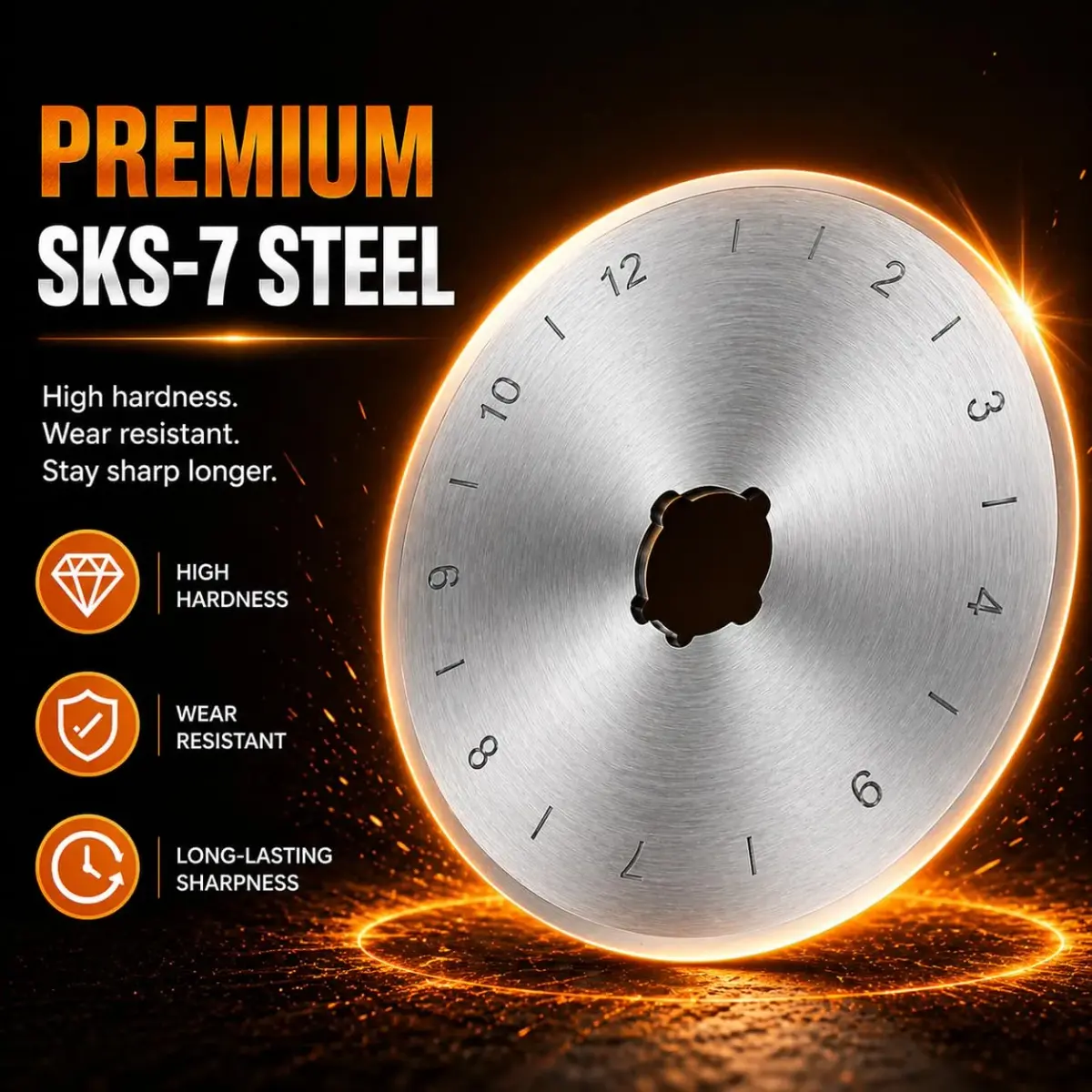 Kingsource 28mm Rotary Cutter Blades 10 Pack SKS-7 Steel | Sharp Replacement Blades for Quilting, Sewing, Fabric Cutting, Fits Olfa, Fiskars, Durable and Precise - view 4