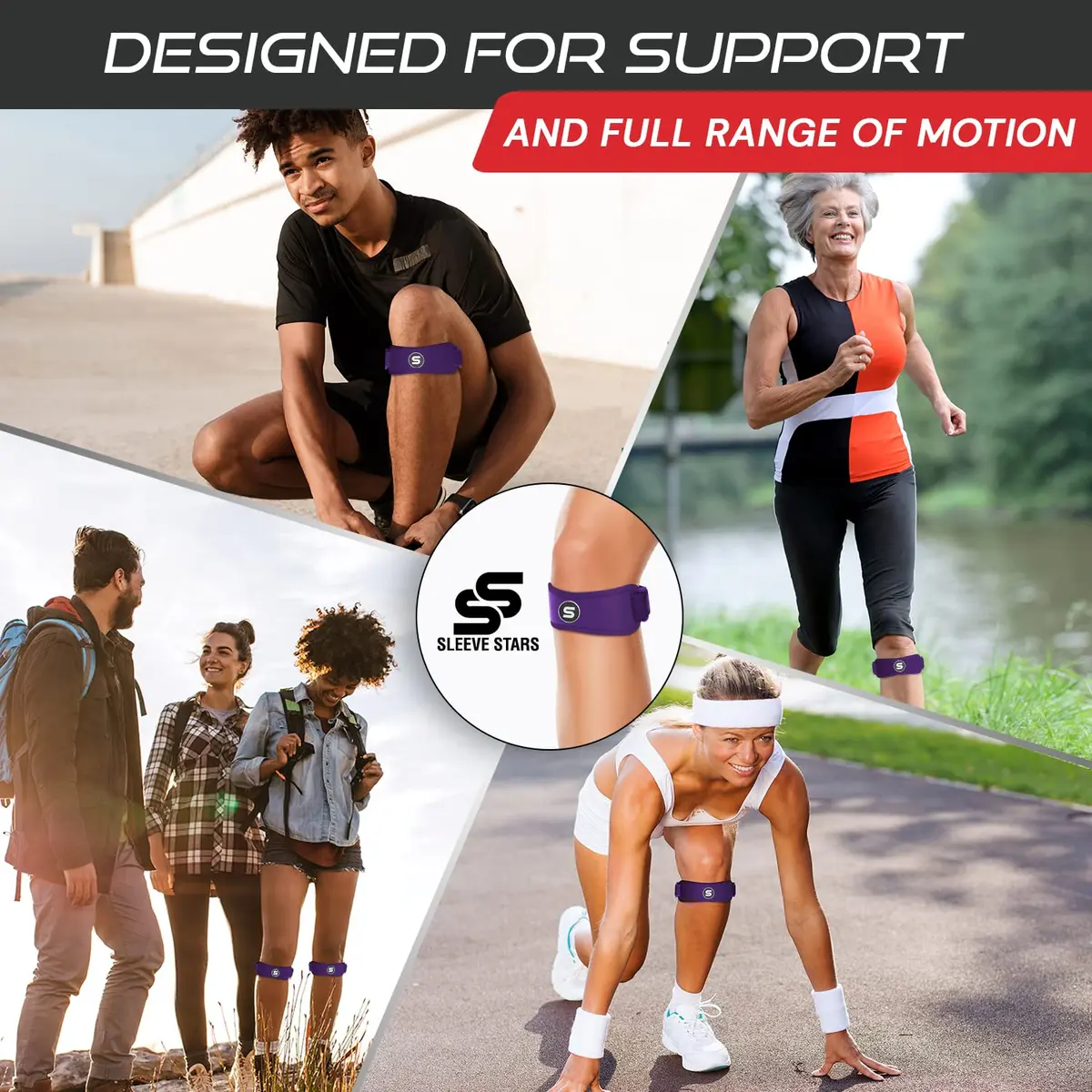 SS SLEEVE STARS Patellar Tendon Support Strap for Adults | Adjustable Knee Brace for Osgood Schlatter & Knee Pain Relief - view 5