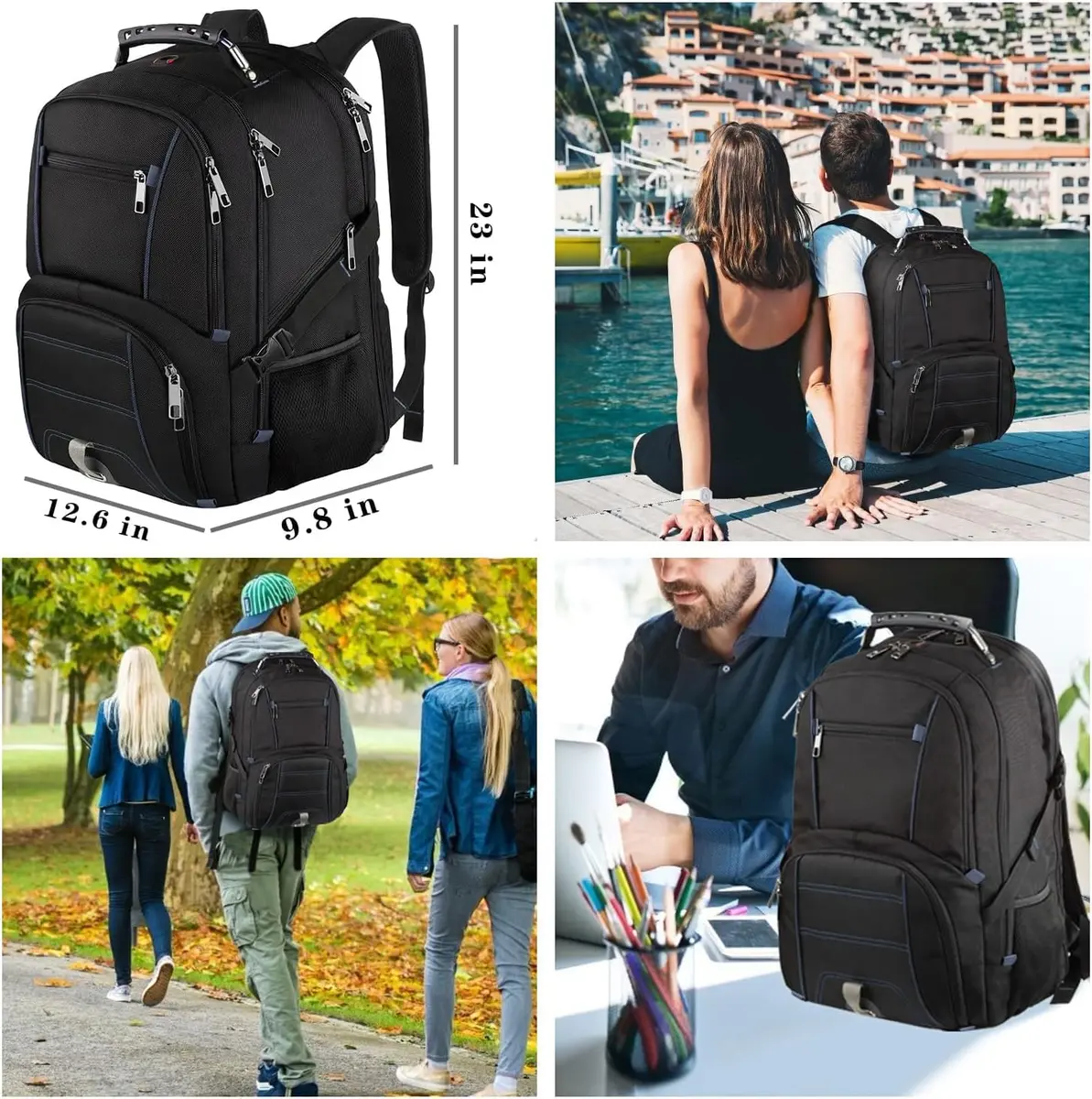 LTINVECK Extra Large 50L Travel Laptop Backpack | TSA Friendly, RFID, Fits 17 Inch Laptops - view 6