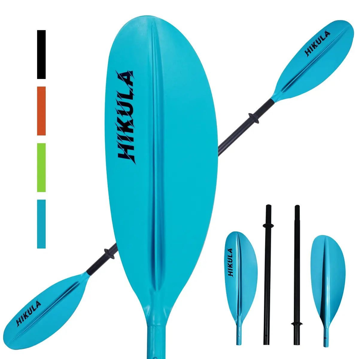 HIKULA Kayak Paddle 4 Pieces Aluminum Shaft and PP Blade 220cm | Lightweight & Adjustable for Recreational Kayaking - main product image