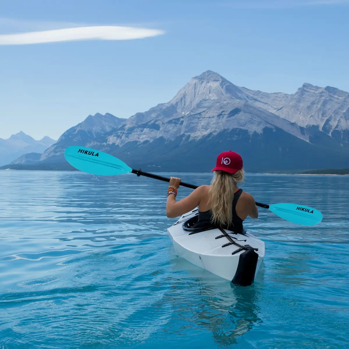 HIKULA Kayak Paddle 4 Pieces Aluminum Shaft and PP Blade 220cm | Lightweight & Adjustable for Recreational Kayaking - view 5