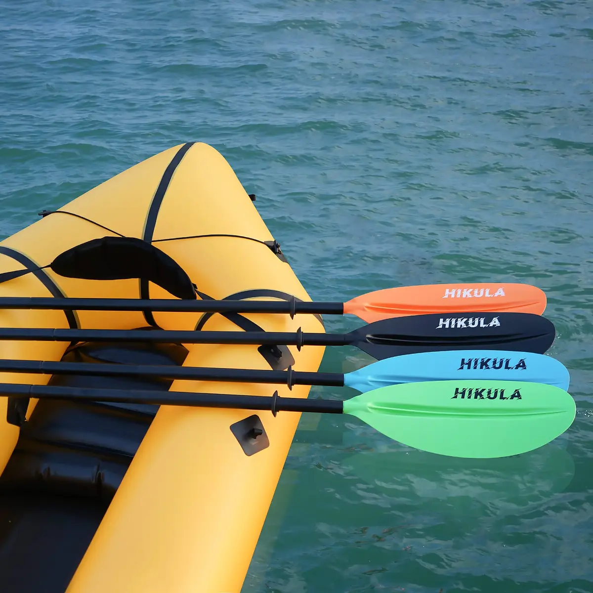 HIKULA Kayak Paddle 4 Pieces Aluminum Shaft and PP Blade 220cm | Lightweight & Adjustable for Recreational Kayaking - view 6
