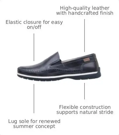 PIKOLINOS Marbella Loafers Men | Leather | Removable Insole | Blue - view 4