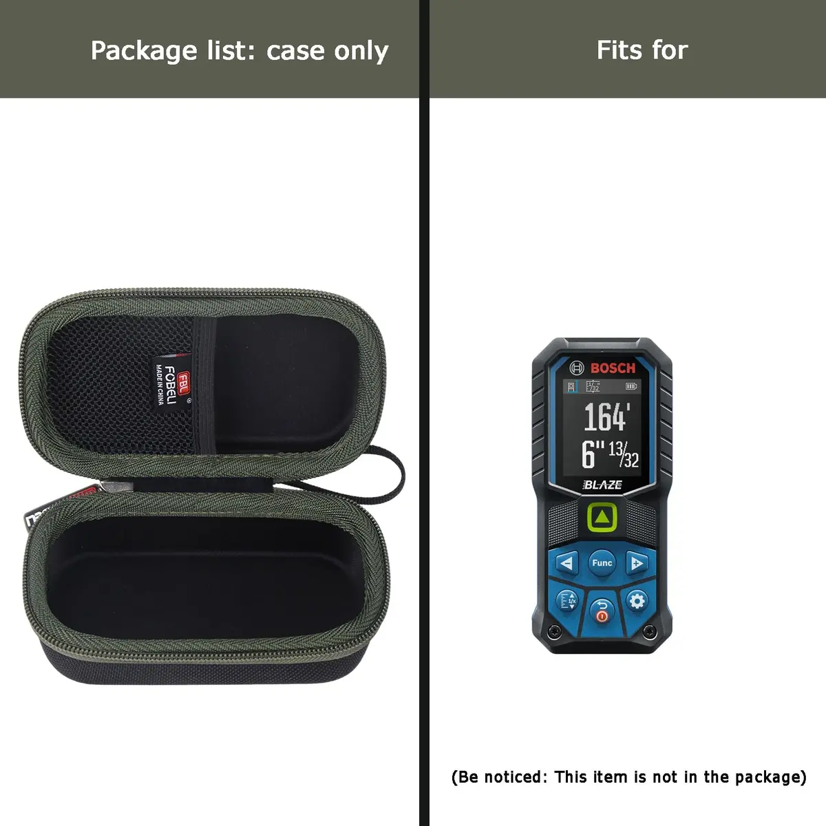 FBLFOBELI Hard Case for BOSCH GLM165-25G GLM165-27CGL Laser Measure | Shockproof & Water-Resistant - view 6