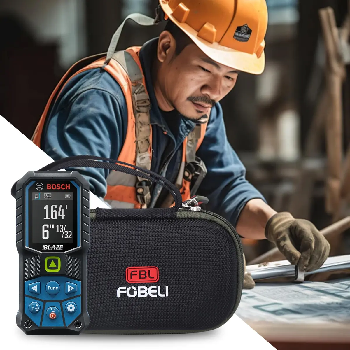 FBLFOBELI Hard Case for BOSCH GLM165-25G GLM165-27CGL Laser Measure | Shockproof & Water-Resistant - view 7