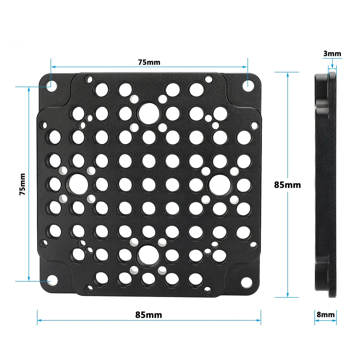 CAMVATE Cheese Mounting Plate Compatible with Standard 75mm VESA Mount | Aluminum, Multipurpose, 85mm x 85mm - view 2
