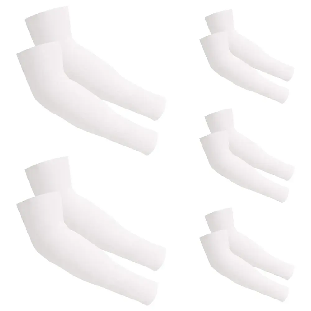 FOOTINSOLE.COM SunDefender Cooling Arm Sleeves with UPF 50+ Protection, 39cm (15 Inch) Length, 5 Pairs | Breathable & Moisture-Wicking for Sports - main product image