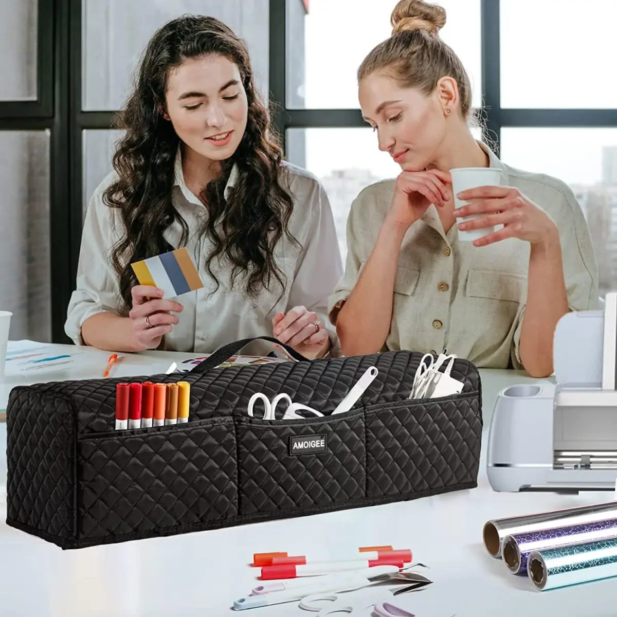 AMOIGEE Padded Dust Cover for Cricut Maker 4/3 & Explore 4/3/Air 2 | 53.3 cm (21") x 16.5 cm (6.5") x 16.5 cm (6.5") - view 6