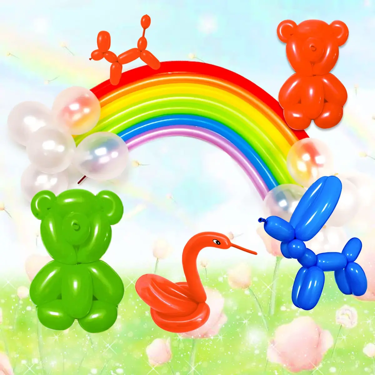 ASIUHY Red 260 Long Balloons 100 Pack | Durable Latex Twisting Animal Balloons for Parties - view 7