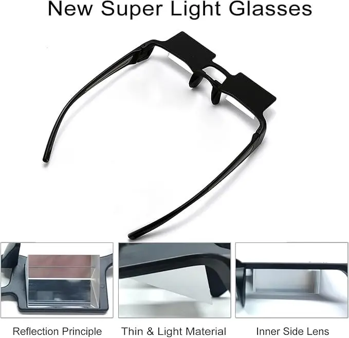 okcsc New Upgraded Reading Glasses Lying Down Bed Light | 90°Angle Prism for Neck Relief (120 chars) - view 4