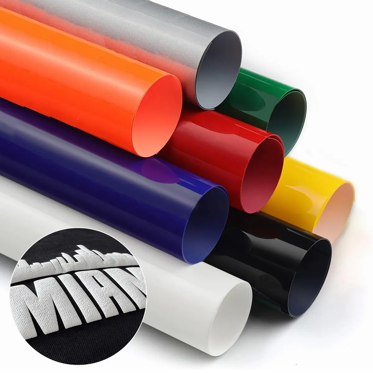 TransWonder 8-Sheet 3D Puff Heat Transfer Vinyl Bundle 30.48x25.4cm (12x10") | Easy Cut & Weed HTV for T-Shirts - main product image