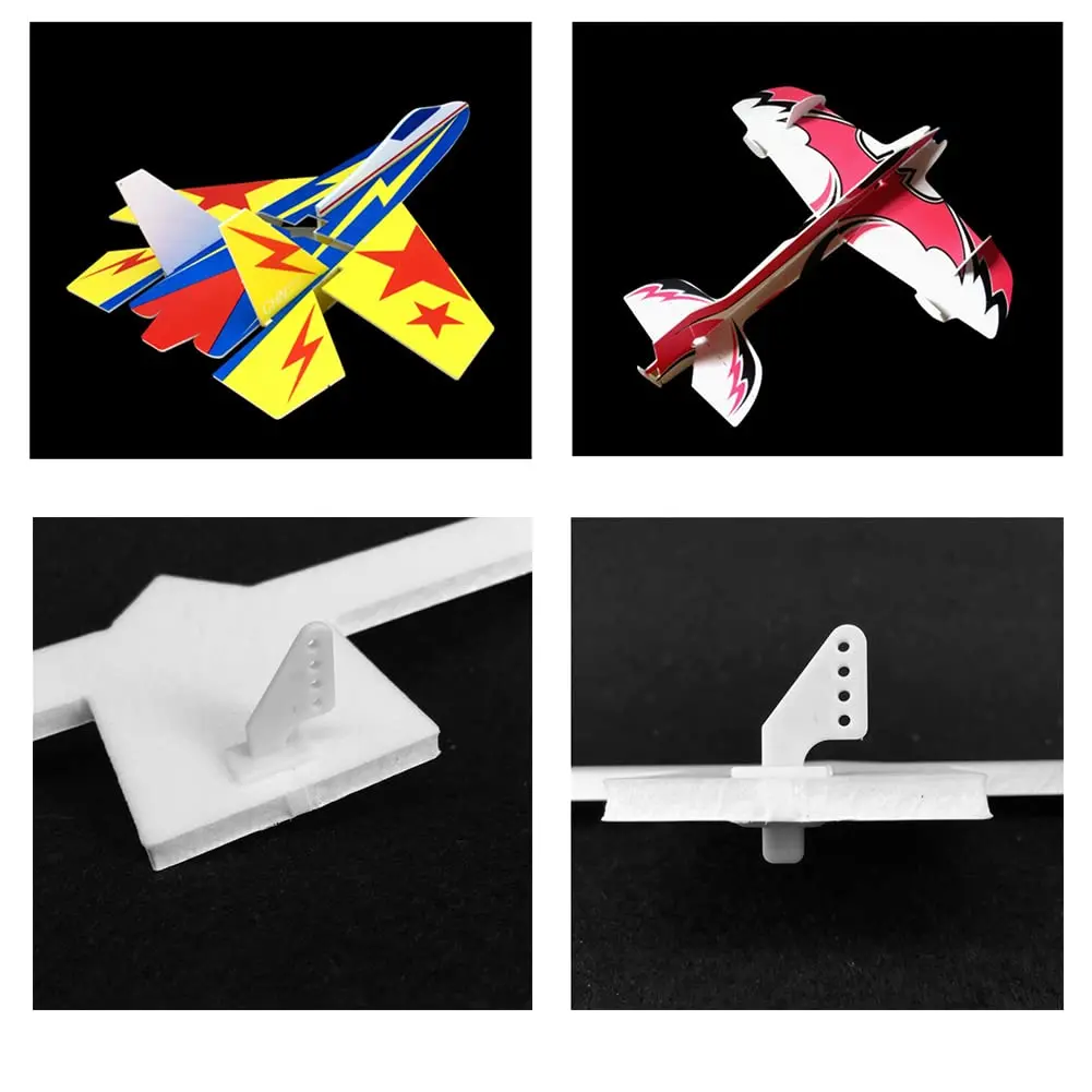 Dilwe Control Horns and Clevis Kit, 20 Sets KT Rudder Angle 4 Hole Control Horns RC Airplane Wing Aircraft Upgrade Spare Part - view 5
