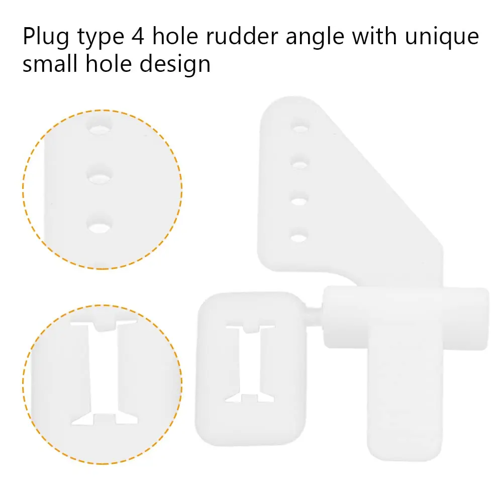 Dilwe Control Horns and Clevis Kit, 20 Sets KT Rudder Angle 4 Hole Control Horns RC Airplane Wing Aircraft Upgrade Spare Part - view 7