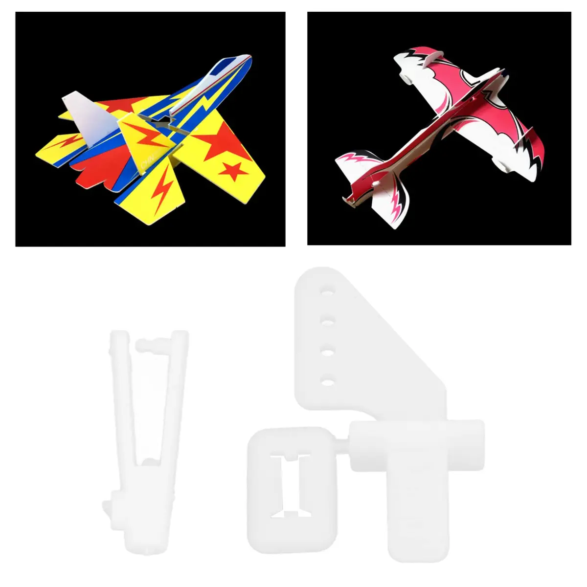 Dilwe Control Horns and Clevis Kit, 20 Sets KT Rudder Angle 4 Hole Control Horns RC Airplane Wing Aircraft Upgrade Spare Part - view 3