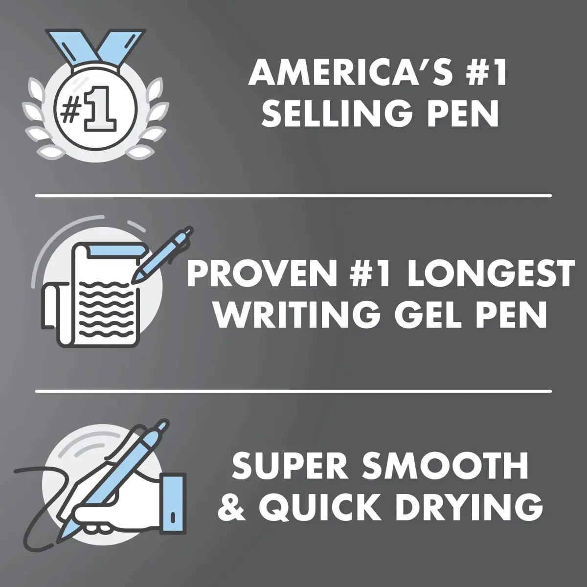 PILOT G2 Retractable Gel Pens, 0.7mm Fine Point, Gray Ink, 12-Pack | Smooth Writing for Office & Students - view 3