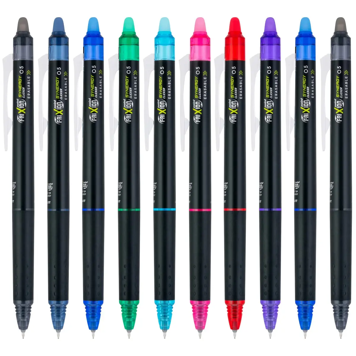 PILOT FriXion Synergy Clicker Erasable Pens 0.5mm Extra Fine Point, 10 Assorted Colors | Smooth Ink Flow - view 2
