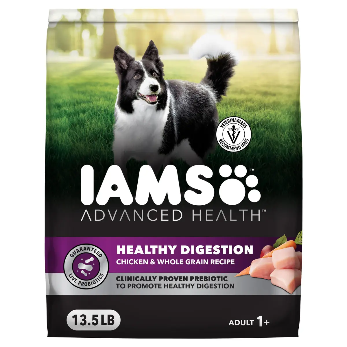 IAMS Advanced Health Healthy Digestion Dry Dog Food, Chicken, 13.5 lb | Supports Digestive Wellness - main product image