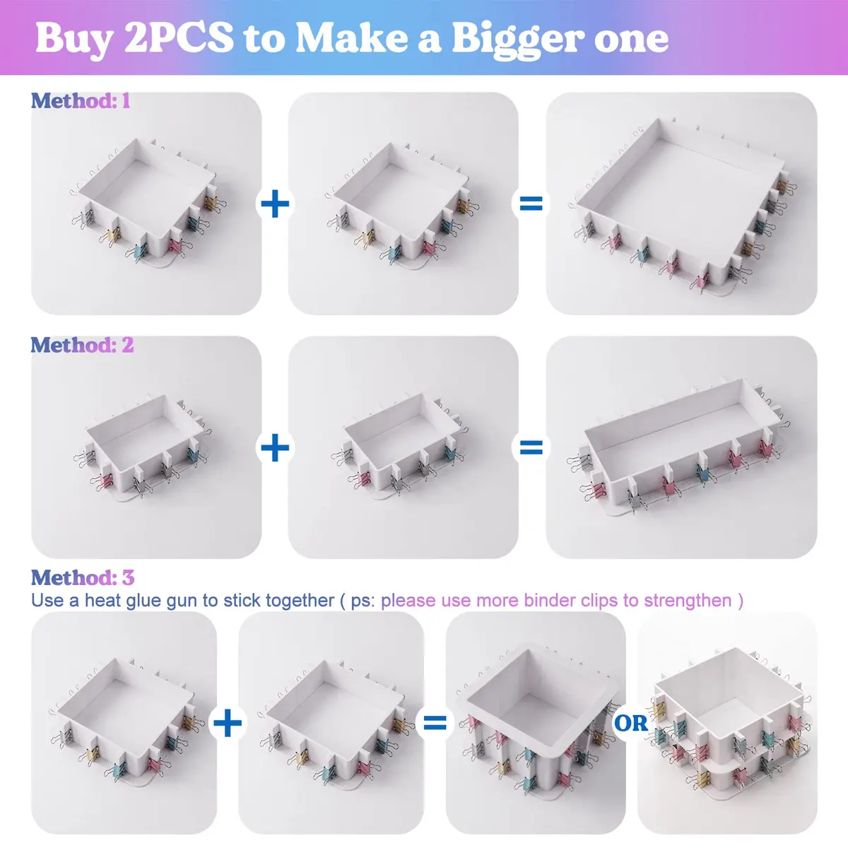 LET'S RESIN Adjustable Mold Housing for Silicone Molds | DIY Resin, Candle & Soap Molds (Not for Resin Casting) | 5.9'' x 5.9'' - view 5