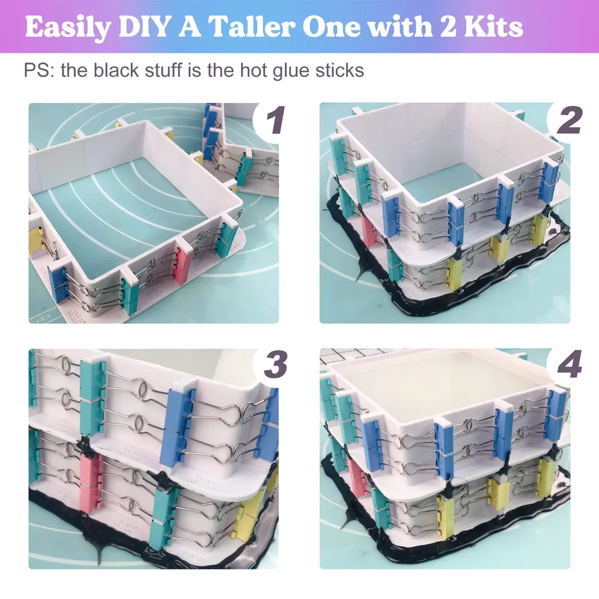 LET'S RESIN Adjustable Mold Housing for Silicone Molds | DIY Resin, Candle & Soap Molds (Not for Resin Casting) | 5.9'' x 5.9'' - view 6