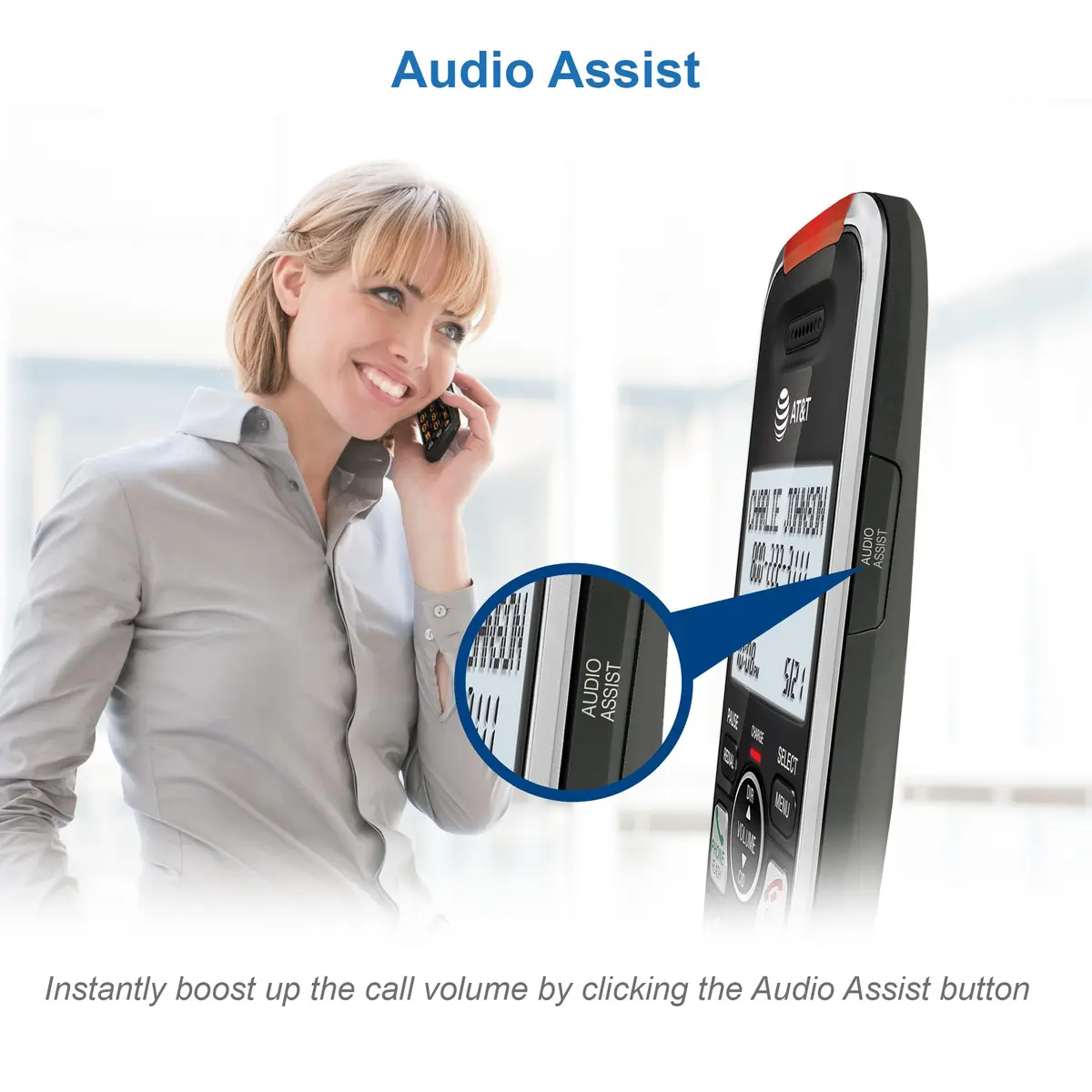 AT&T BL102 DECT 6.0 Cordless Phone with Answering Machine & Call Blocking | 1 Handset - view 6