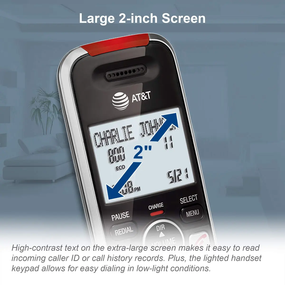 AT&T BL102 DECT 6.0 Cordless Phone with Answering Machine & Call Blocking | 1 Handset - view 7