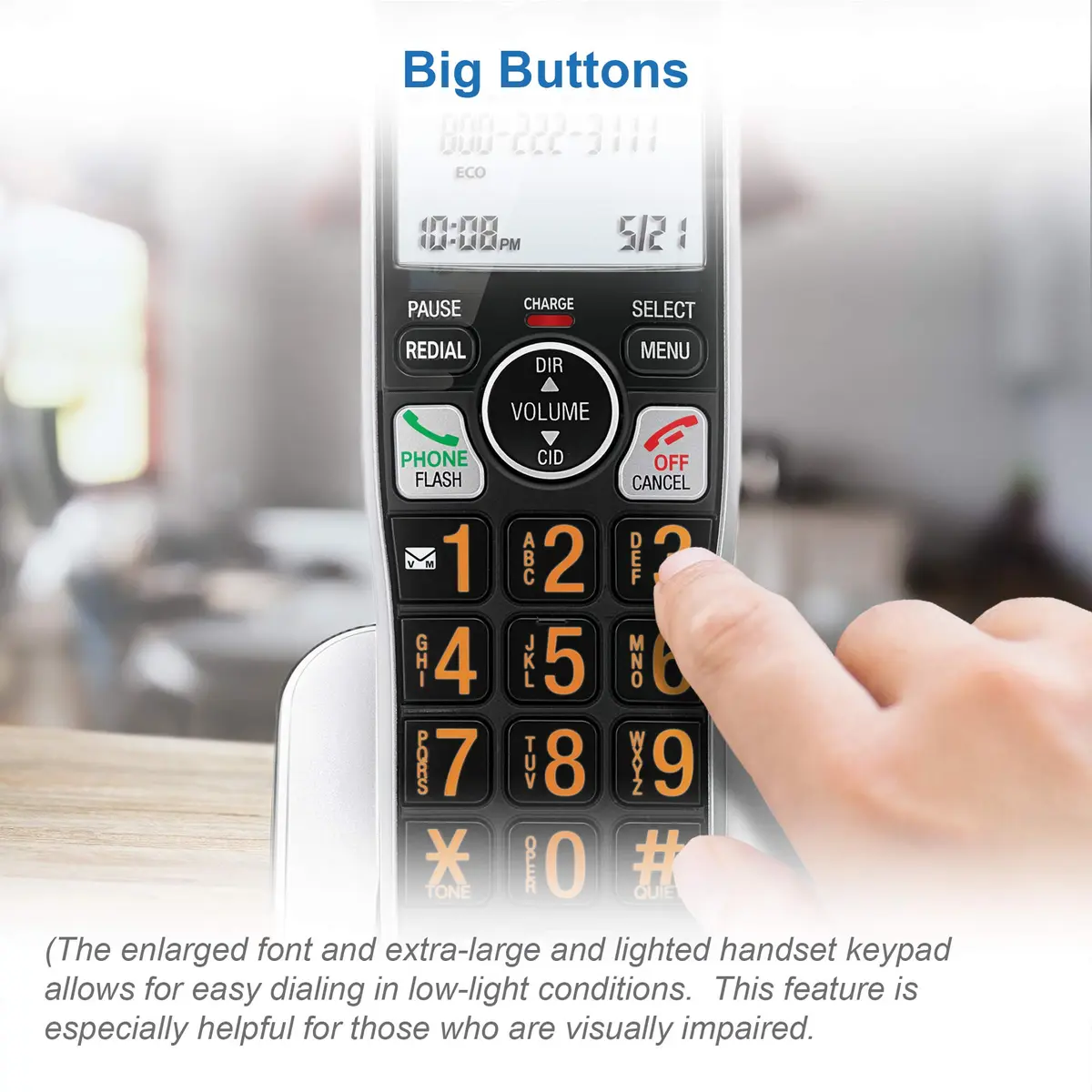 AT&T BL102 DECT 6.0 Cordless Phone with Answering Machine & Call Blocking | 1 Handset - view 9