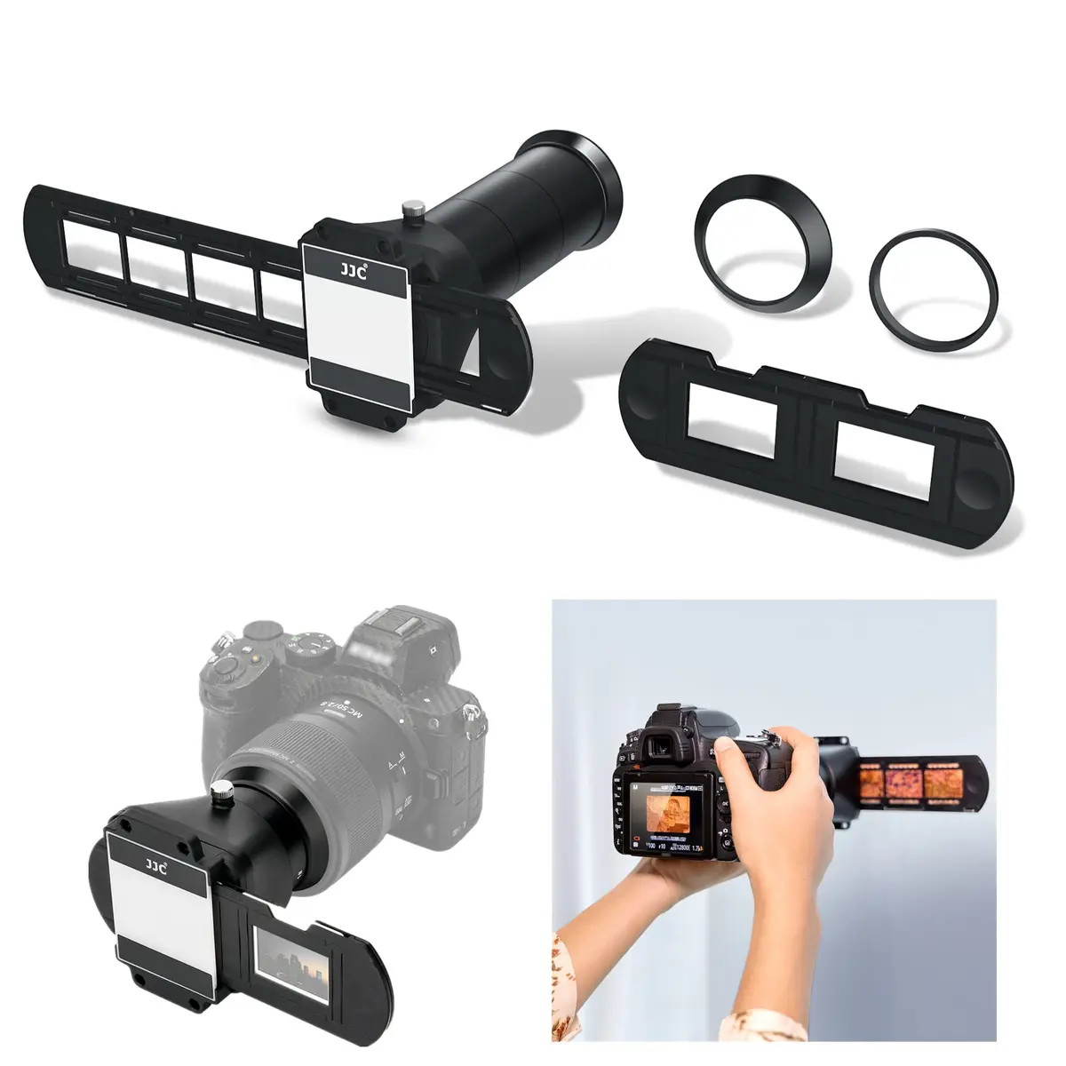 Kiorafoto JJC ES-2 Film Digitizing Adapter Set Kit | Converts 35mm Negatives & Slides to Digital Files - main product image