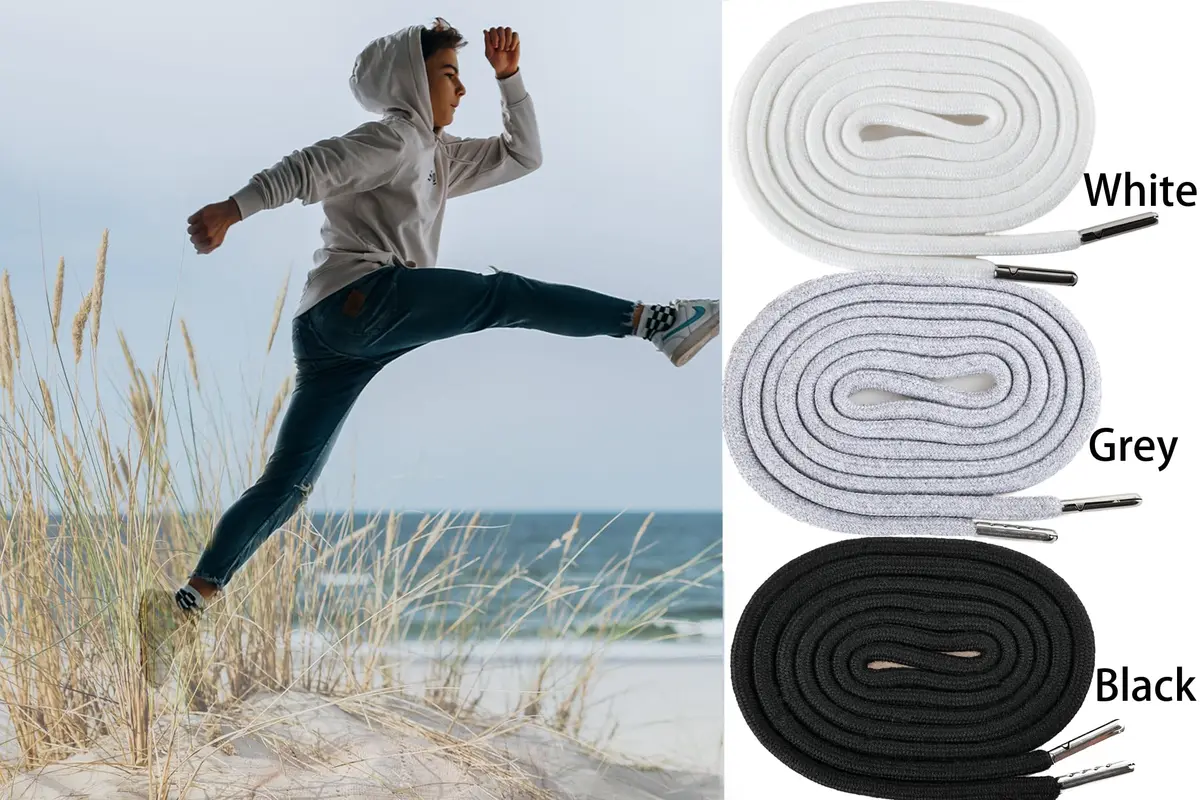 Anjpuy 4 Pieces 53 Inches Drawstring Cords Replacement Drawstrings with Easy Threader for Sweatpants Shorts Pants Hoodies (Grey) | Durable Polyester Cotton - view 8