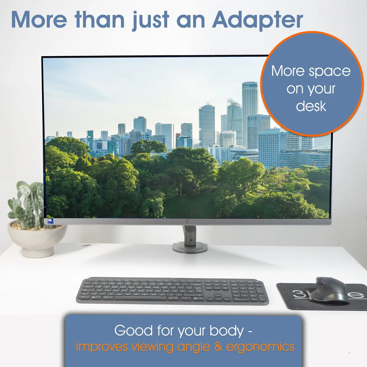 3IDEE VESA Mount Adapter for HP Monitors (M22f-M32f) 75x75mm | Converts Non-VESA to VESA Mount - view 7