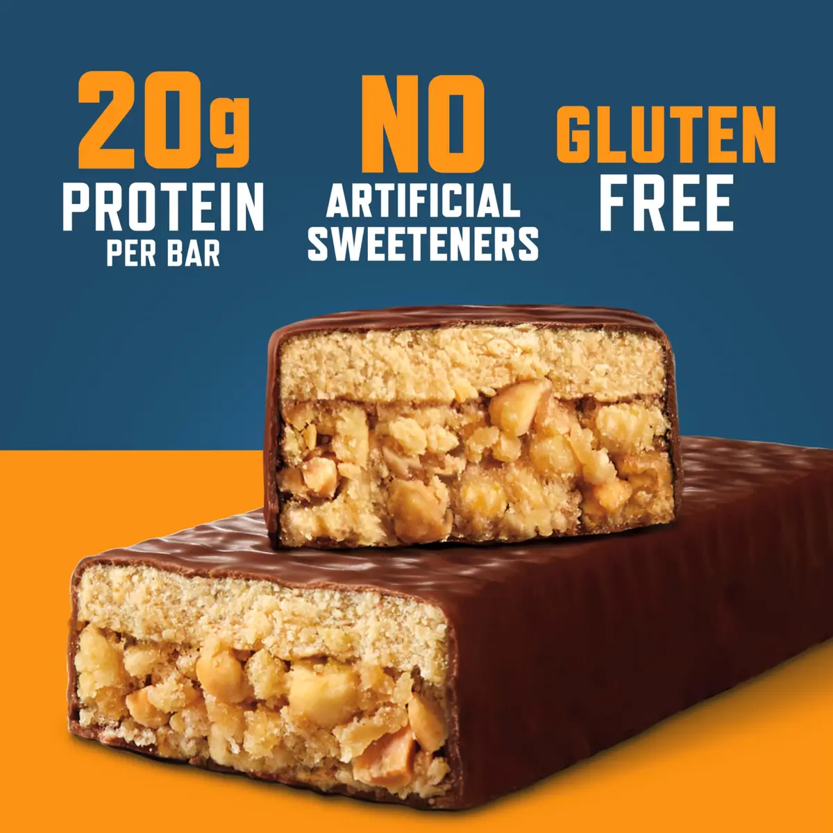 CLIF BUILDERS Protein Bars Chocolatey Peanut Butter 12 ct (28.8 oz / 816 g) | High Protein Post-Workout Fuel - view 6