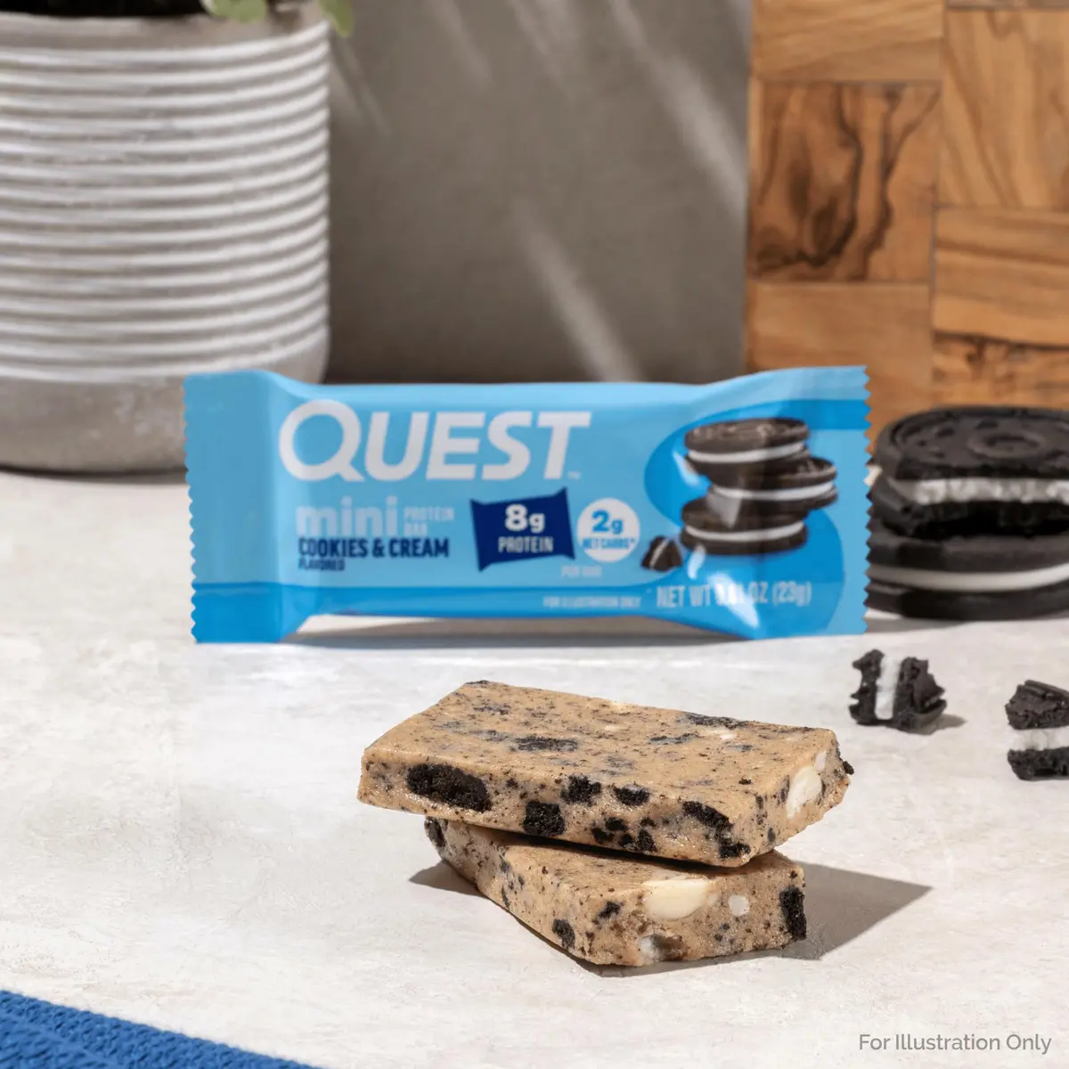 Quest Cookies & Cream Protein Bars 14 Count | 8g Protein, 1g Sugar, Gluten Free - view 5