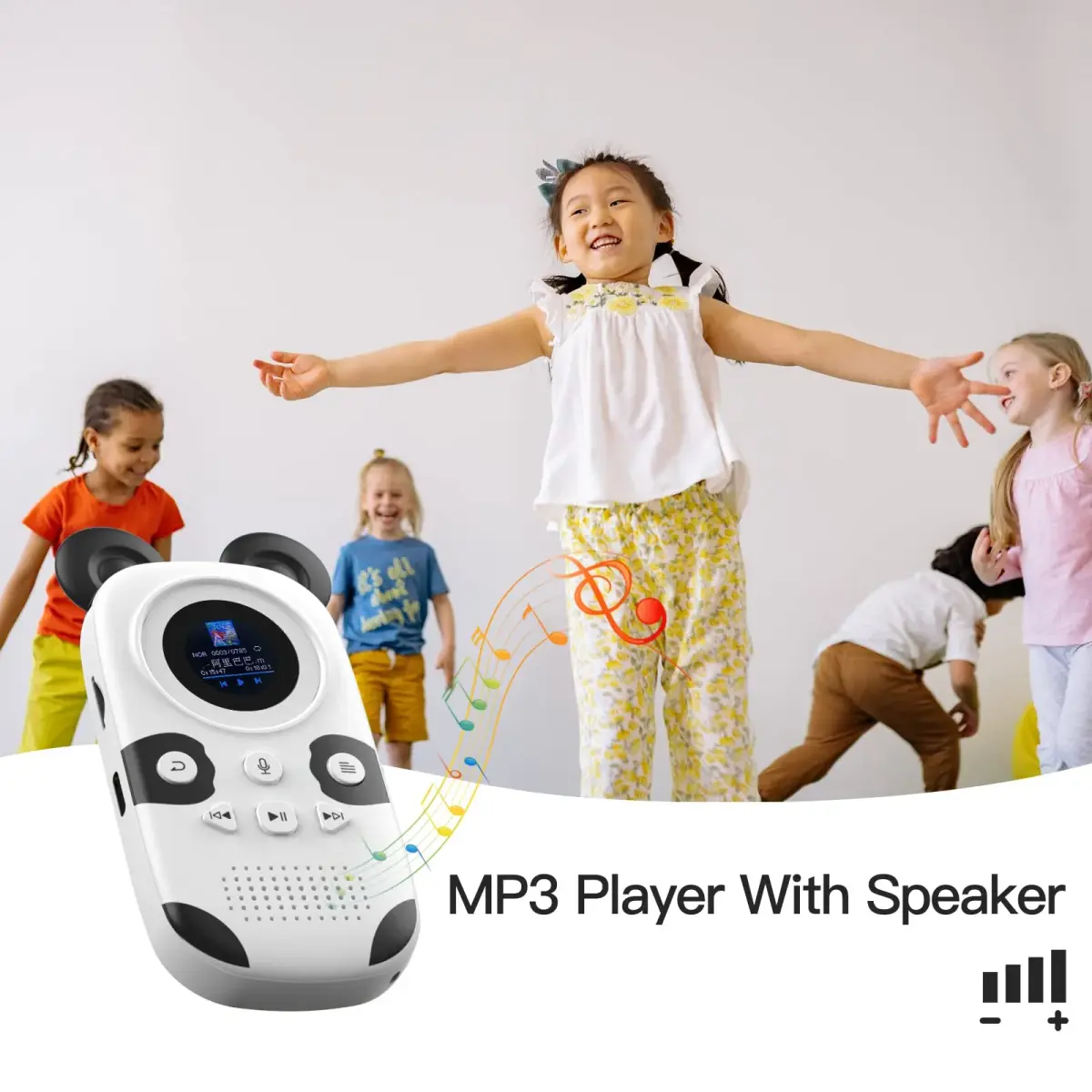 RUIZU Cute Panda MP3 Player for Kids 64GB | Bluetooth 5.3, Built-in Speaker, Expandable to 128GB - view 4