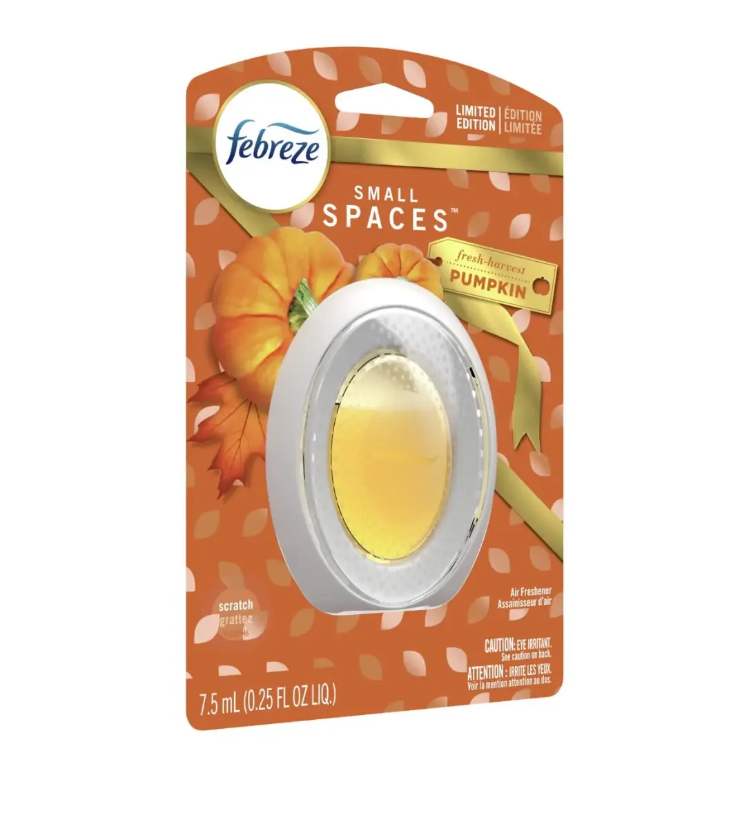 Febreze SMALL SPACES Air Freshener Fresh-Harvest Pumpkin, 7.5ml | Odor Eliminating Device for Small Rooms - view 2