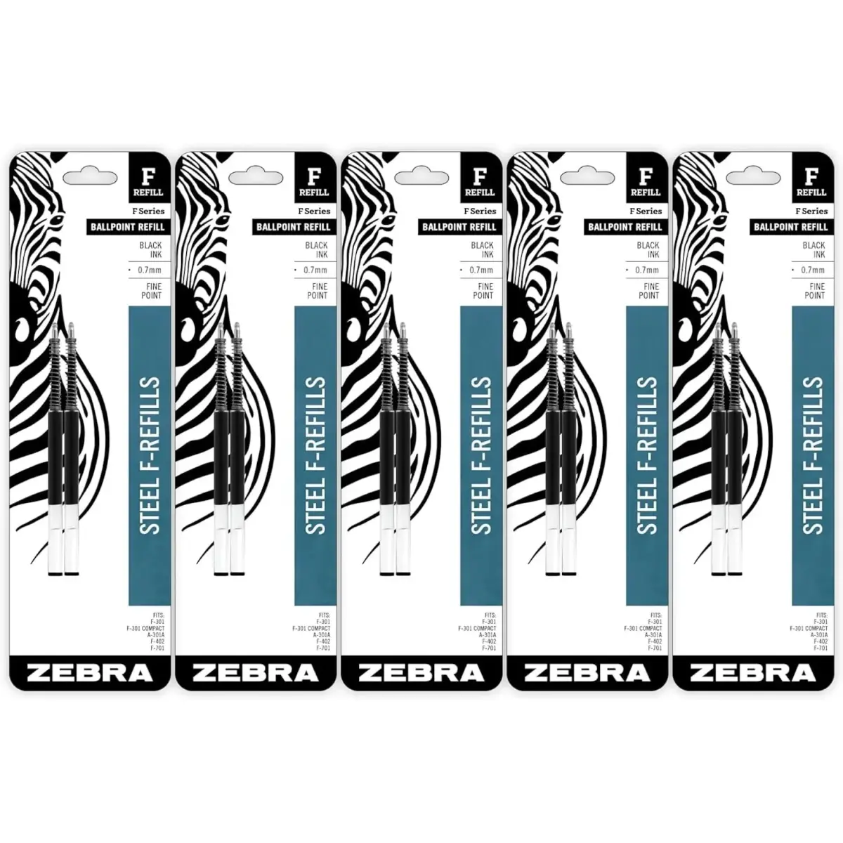 Zebra Pen Black Ballpoint Pen Refill 0.7mm Fine Point, 10-Pack | Smooth Ink Flow for Students & Office - main product image