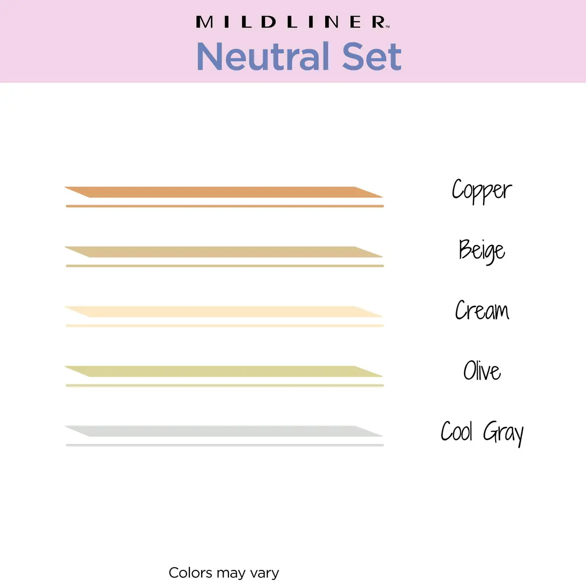 Zebra Pen Mildliner Highlighters Neutral Vintage Dual Tip 5-Pack | Smooth Ink Flow - view 3