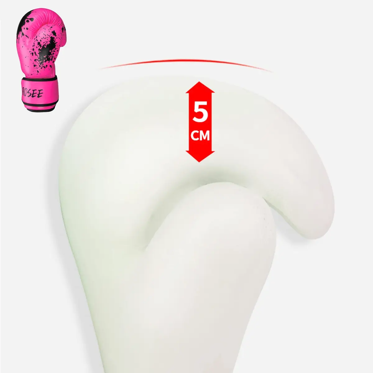 Grosee Pink 8 oz Boxing Glove | Youth Training Sparring Gear for Ages 6-15 - view 5