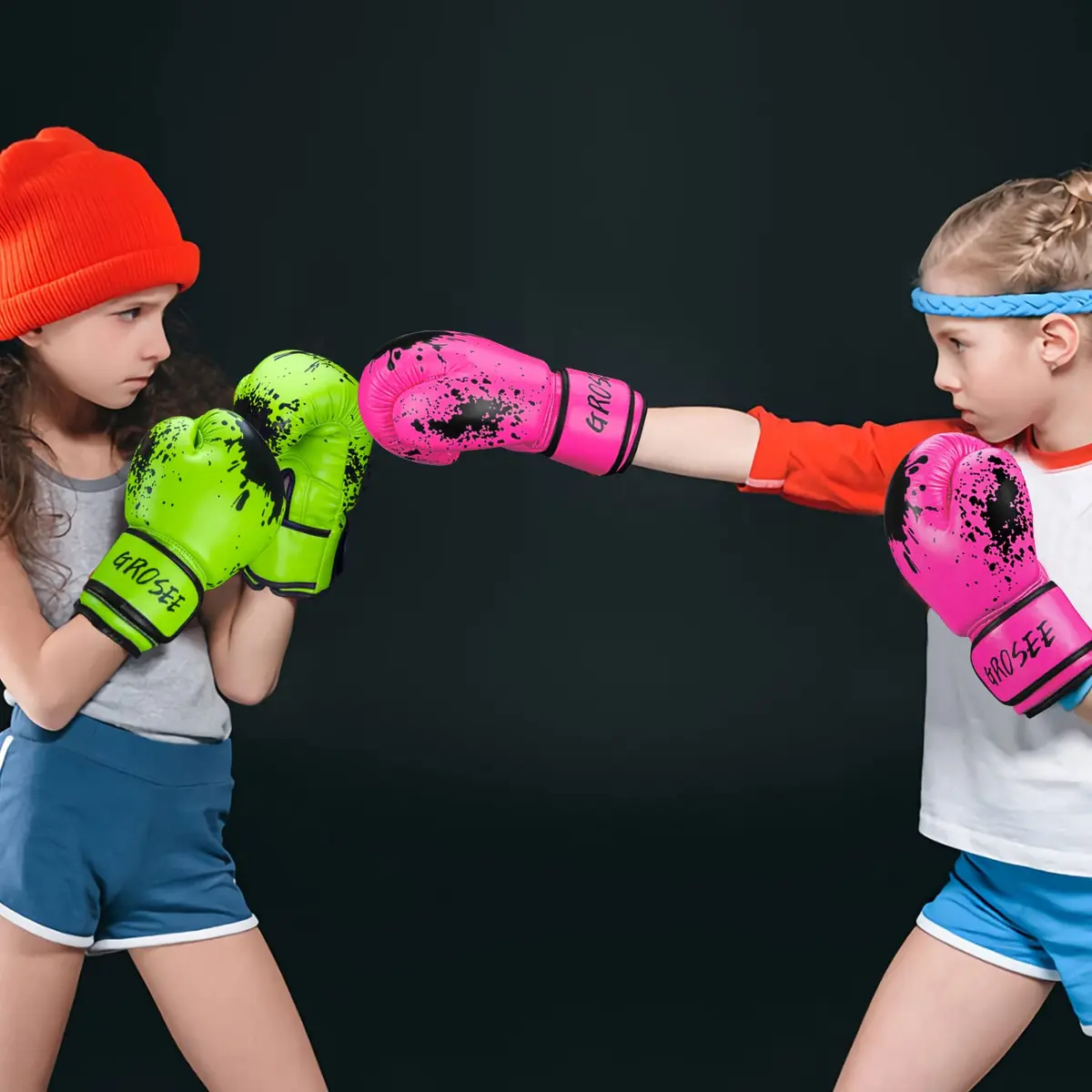 Grosee Pink 8 oz Boxing Glove | Youth Training Sparring Gear for Ages 6-15 - view 8