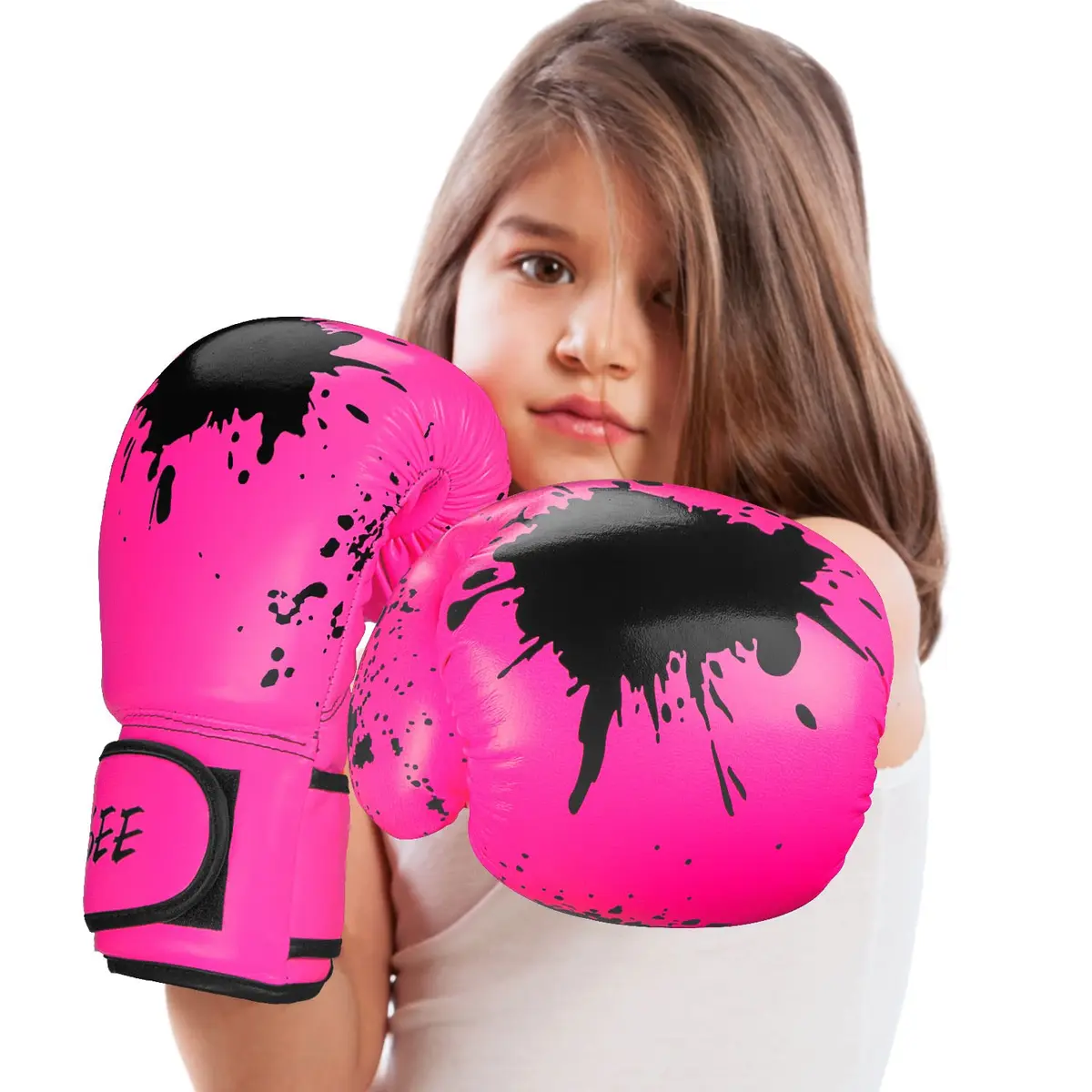 Grosee Pink 8 oz Boxing Glove | Youth Training Sparring Gear for Ages 6-15 - view 9