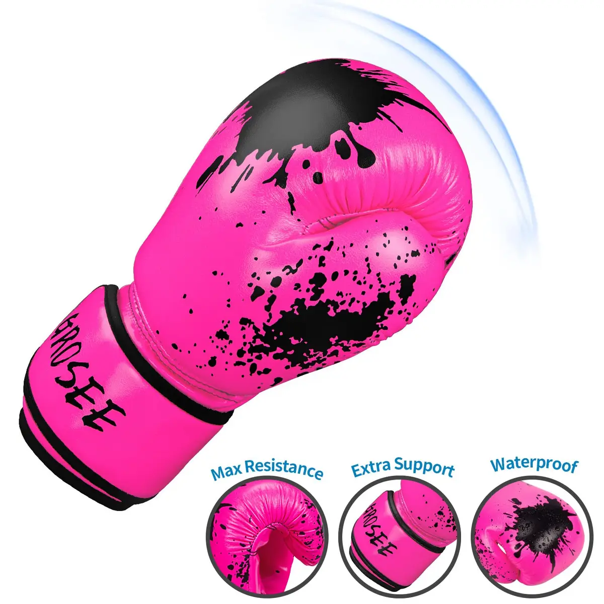 Grosee Pink 8 oz Boxing Glove | Youth Training Sparring Gear for Ages 6-15 - view 2