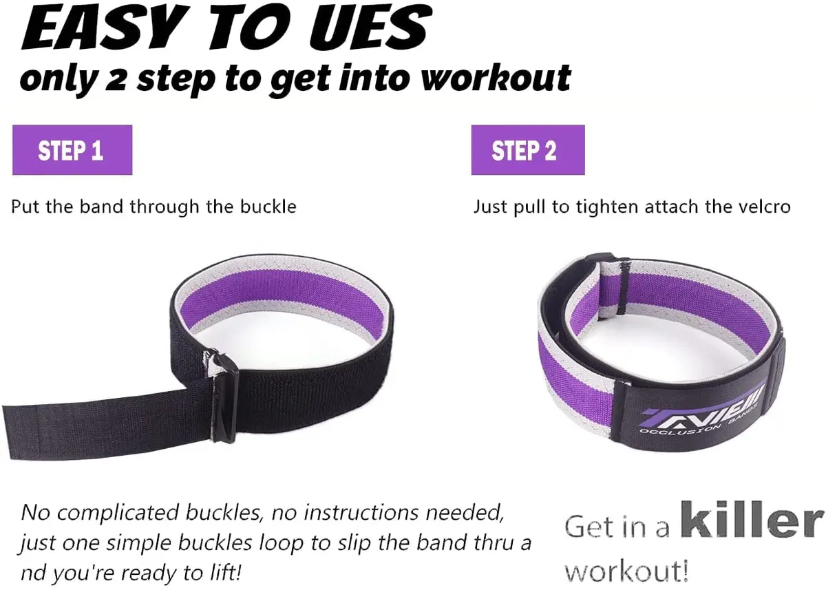 TAVIEW Occlusion Bands for Women Glutes & Hip Building | Blood Flow Restriction Bands for Muscle Growth - view 6