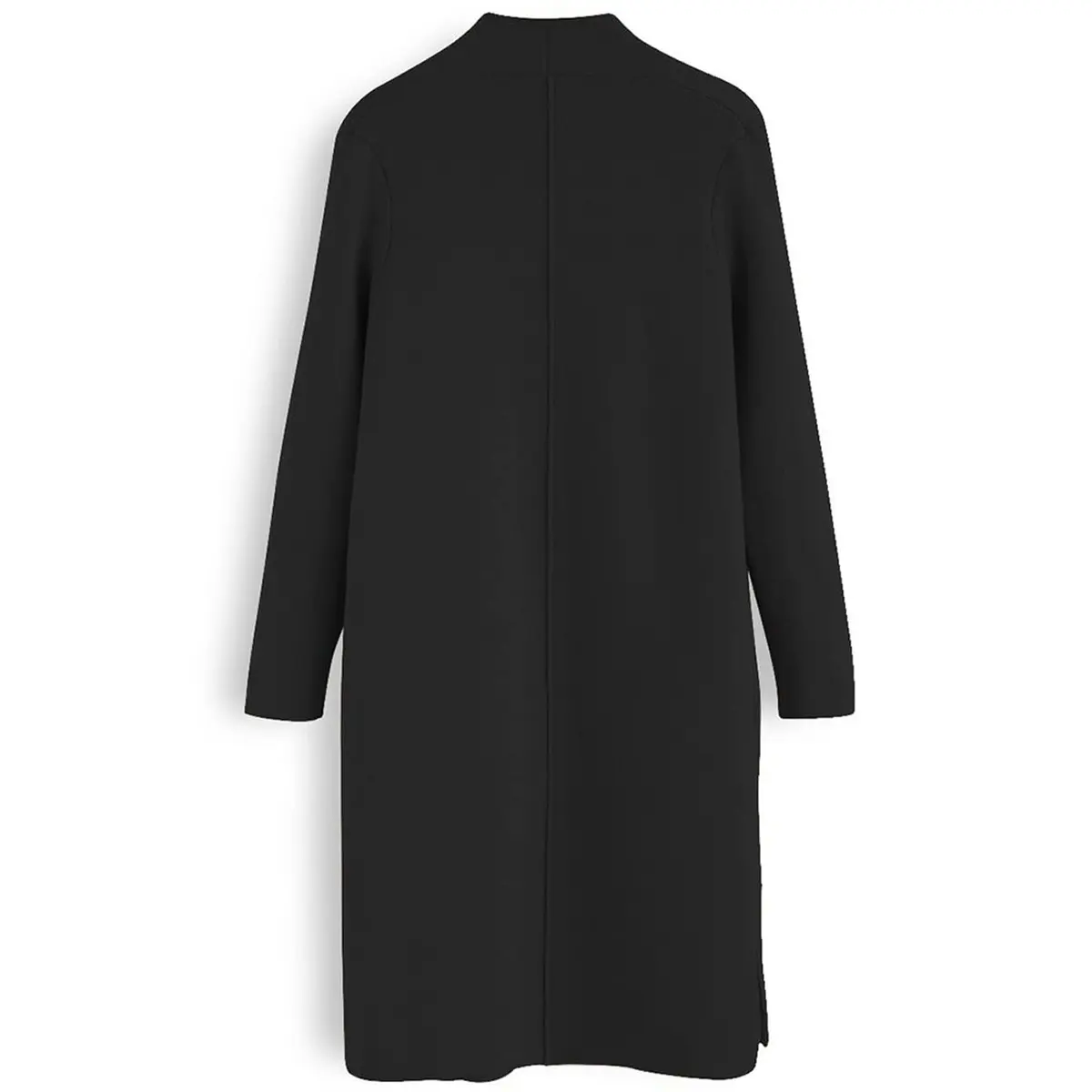 CHICWISH Women's Classy Black Open Front Knit Coat Cardigan Size XS-S | Oversized Fall Layer - view 6
