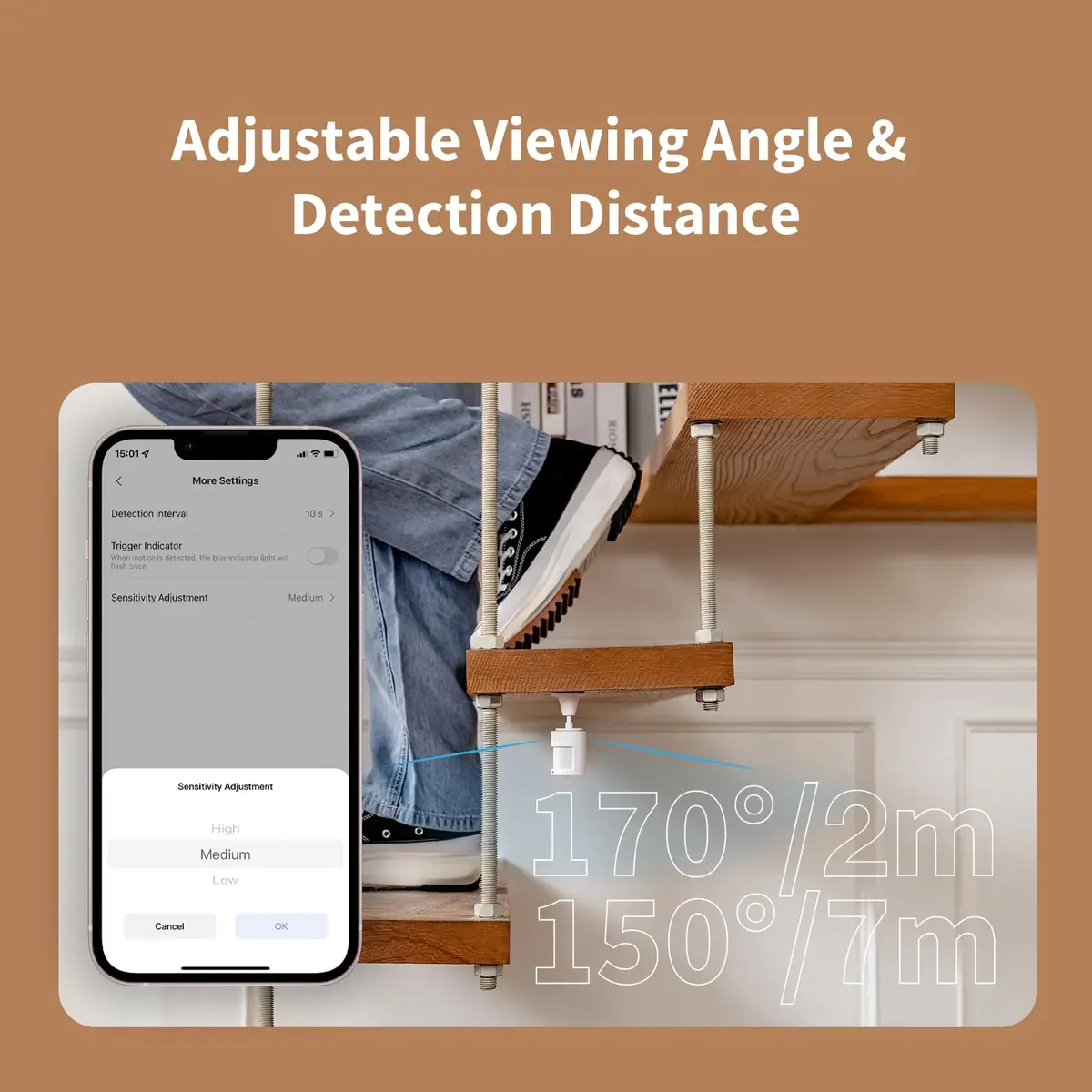 Aqara Zigbee 3.0 Motion Sensor P1 1 Pack | 5-Year Battery, 170° View, Configurable Timeout - view 3