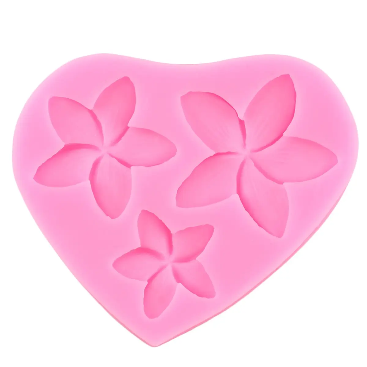 ZiXiang Plumeria Flower Silicone Mold Set | 4-Piece Tropical Flower Fondant & Chocolate Molds - view 6