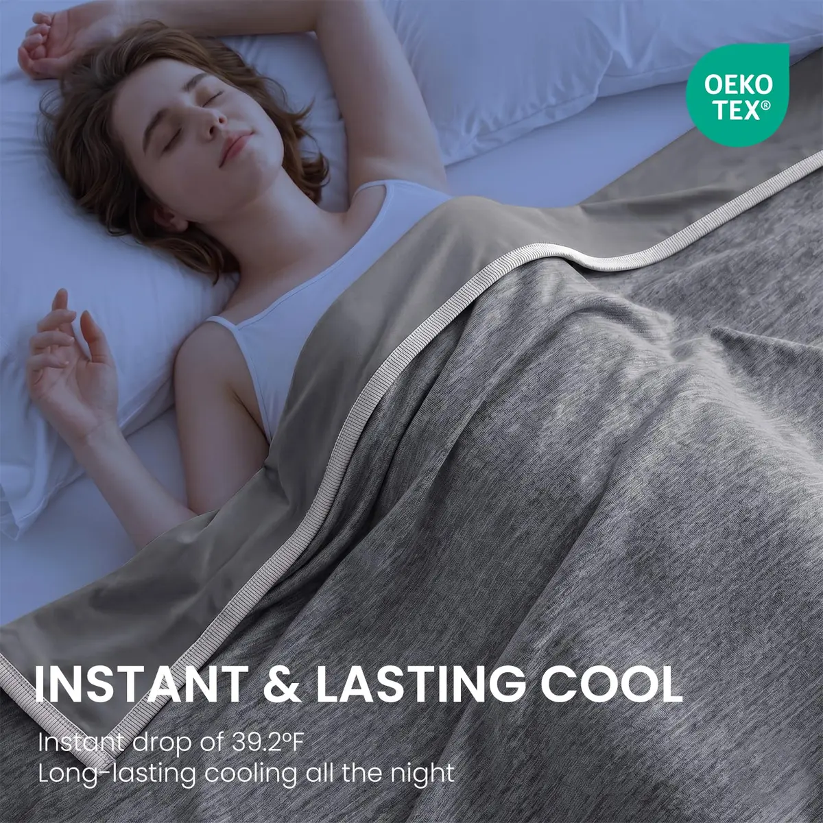 Topcee Cooling Blanket King Size 228.6x274.3 cm (90"x108") | Breathable Fabric for Hot Sleepers - view 2