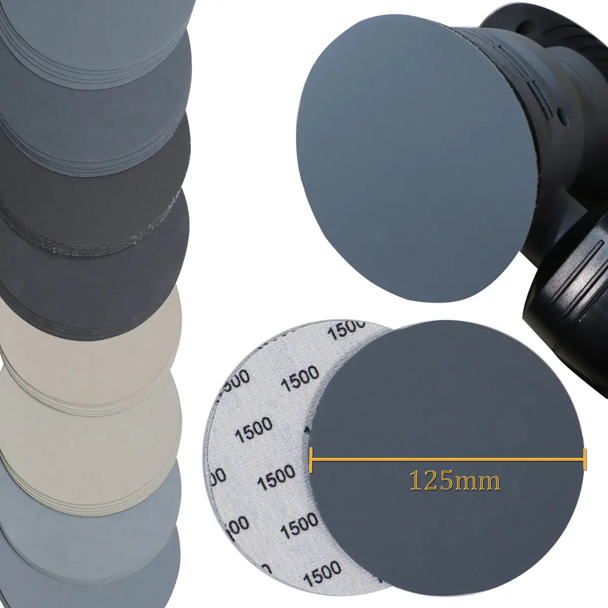Aewio 5 Inch No Hole Sanding Discs 40PCS - 800 to 5000 Grit | Wet Dry Silicon Carbide for Orbital Sanders - view 3