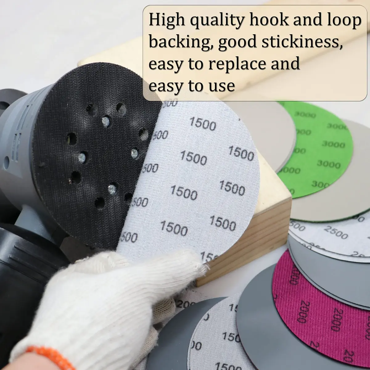 Aewio 5 inch No Hole Sanding Discs 40PCS (125mm) | Grit #320-#5000 Wet Dry Silicon Carbide for Orbital Sanders - view 3