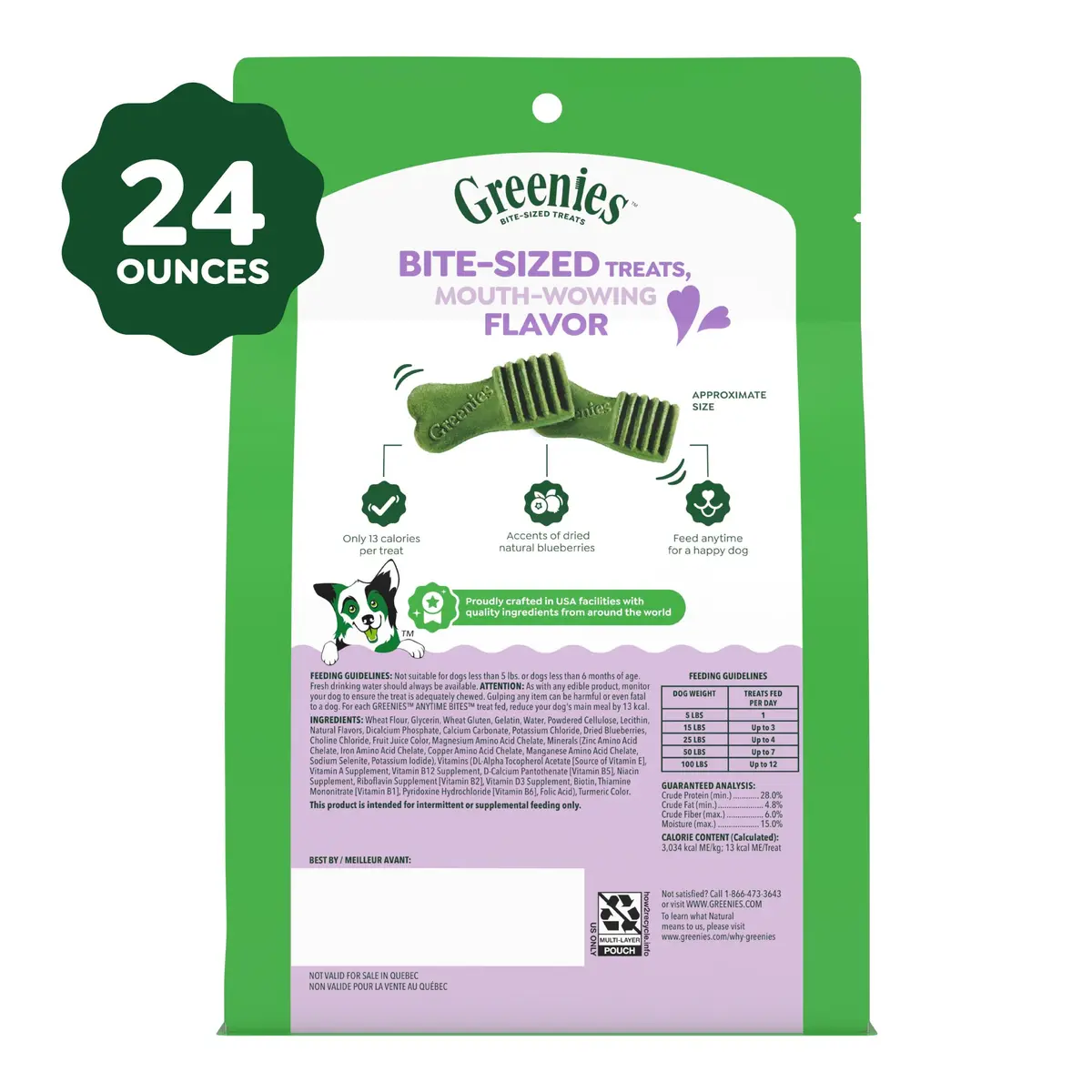 Greenies Dog Treats, Blueberry Flavor, 1.5 Pound | Chewy, Natural, 13 Calories - view 9