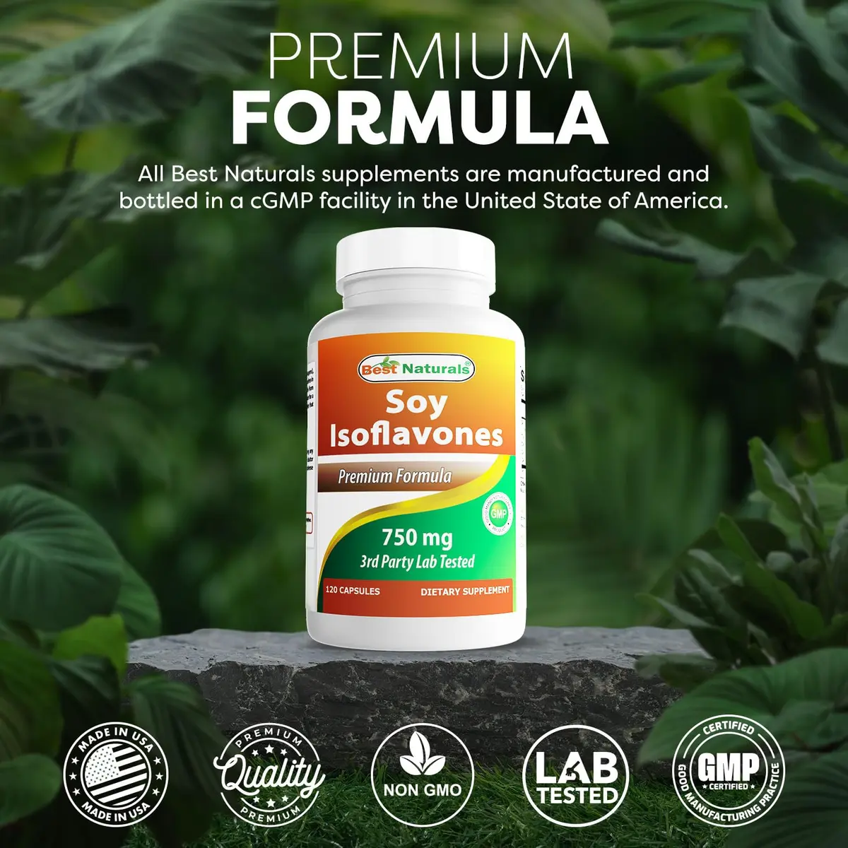 Best Naturals Soy Isoflavones 750 mg | Unflavoured Capsules for Menopause & Hormonal Balance - view 5