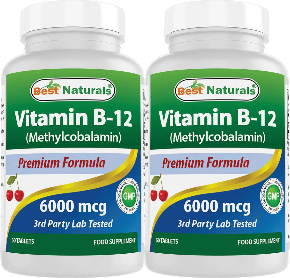 Best Naturals Vitamin B-12 as Methylcobalamin 6000 mcg | Supports Nerve & Heart Health - main product image